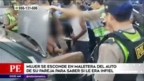 Mujer se escondió en maletera de un auto en San Isidro. Foto y video: América Noticias