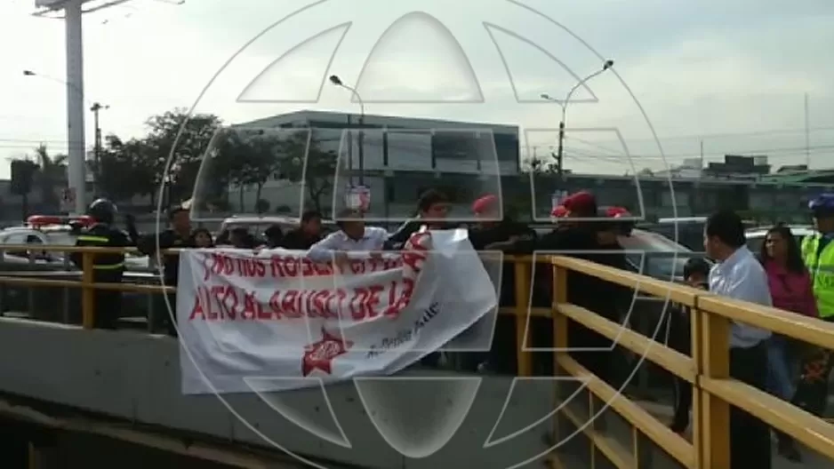 Apristas en San Isidro. América Noticias