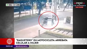 Raquetero arrebató celular a mujer en San Isidro. Foto y video: América Noticias