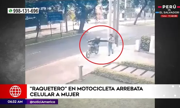 San Isidro: Raquetero en moto arrebató celular a mujer