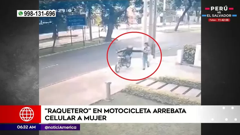 San Isidro: Raquetero en motocicleta arrebató celular a mujer