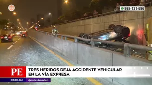 Accidente de tránsito en Vía Expresa Javier Prado. Foto y video: América Noticias