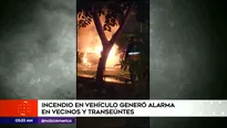 Vehículo se incendió en San Isidro. Foto y video: América Noticias