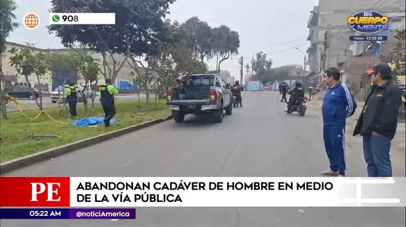 Abandonan cadáver en San Juan de Lurigancho. Foto: América Noticias