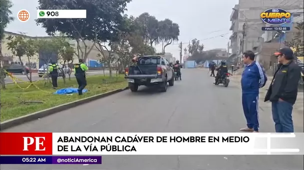 Abandonan cadáver en San Juan de Lurigancho. Foto: América Noticias