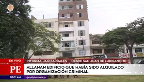 Allanan edificio en San Juan de Lurigancho. Foto y video: América Noticias