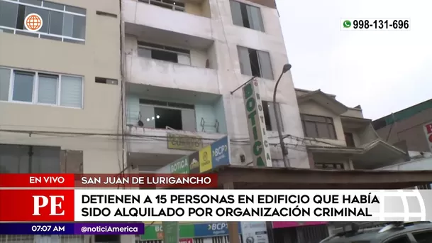 Allanan edificio en San Juan de Lurigancho. Foto: América Noticias