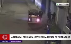 San Juan de Lurigancho: Arrebatan celular a joven en la puerta de su trabajo - Noticias de martha-chavez
