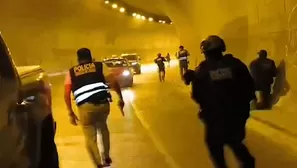 Detención de delincuentes en túnel Santa Rosa en SJL - Foto y video: América Noticias