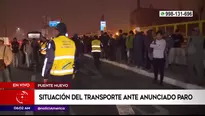 Paro de transportes en San Juan de Lurigancho. América Noticias