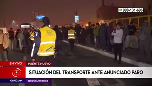 Paro de transportes en San Juan de Lurigancho. América Noticias