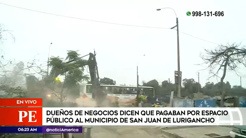 San Juan de Lurigancho: Autoridades desalojan lavaderos de autos informales en autopista Ramiro Prialé