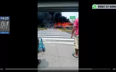 San Juan de Lurigancho: Bus del Corredor Morado se incendió en avenida Próceres de Independencia - Noticias de corredor-minero