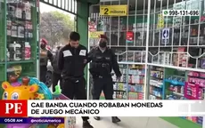 San Juan de Lurigancho: Cae banda cuando robaban monedas de juego mecánico - Noticias de instituto-nacional-cardiovascular-de-lima