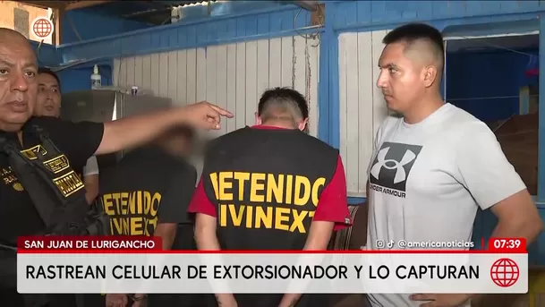Capturan a extorsionadores tras rastrear celular en San Juan de Lurigancho. Foto: América Noticias