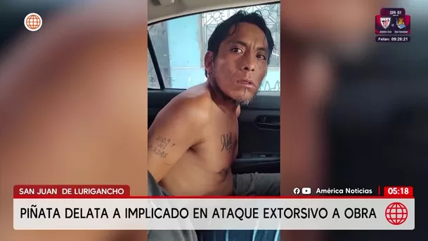 Piñata delató a implicado en ataque extorsivo en San Juan de Lurigancho. Foto: América Noticias