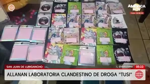 Caen dos extranjeros con laboratorio de droga tusi en San Juan de Lurigancho. Foto y video: América Noticias