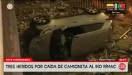 San Juan de Lurigancho: Camioneta cae al río Rímac tras maniobra para evitar choque