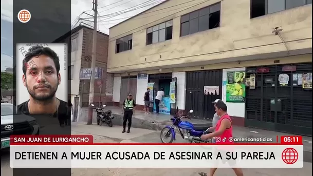 Capturan a mujer que asesinó a su pareja en San Juan de Lurigancho. Foto: América Noticias