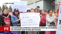 Construirán piso de concreto en colegio con plaga de pulgas en San Juan de Lurigancho. Foto y video: América Noticias