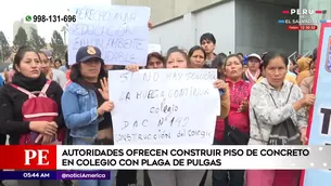 Construirán piso de concreto en colegio con plaga de pulgas en San Juan de Lurigancho. Foto y video: América Noticias