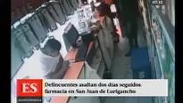 Asalto en farmacia. Foto: captura de TV