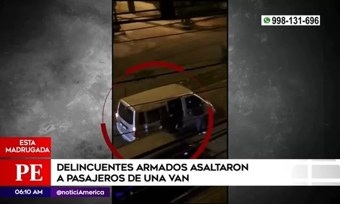 San Juan de Lurigancho: Delincuentes asaltaron a pasajeros de una van