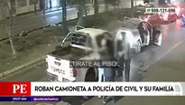 Roban camioneta a policía en San Juan de Lurigancho. Foto y video: América Noticias