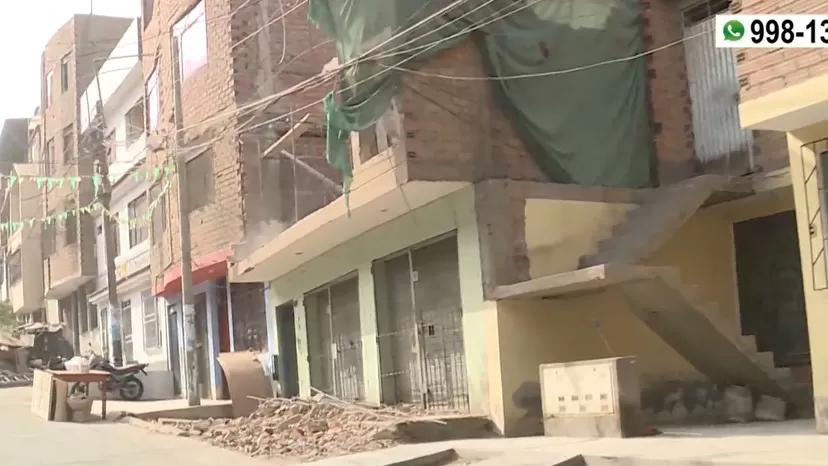 San Juan de Lurigancho: Demolición pone en riesgo a cuatro viviendas