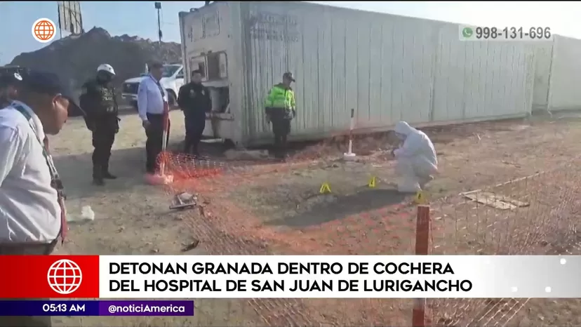 San Juan de Lurigancho: Detonan granada dentro de cochera de hospital