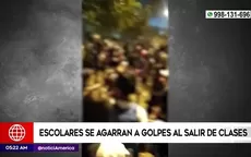 San Juan de Lurigancho: Escolares se enfrentaron a golpes al salir de clases - Noticias de direccion-de-minas