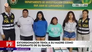 San Juan de Lurigancho: Extorsionador tenía a su madre como integrante de su banda