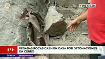 Caída de rocas en San Juan de Lurigancho. Foto y video: América Noticias