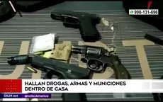 San Juan de Lurigancho: Hallan drogas, armas y municiones dentro de casa - Noticias de 