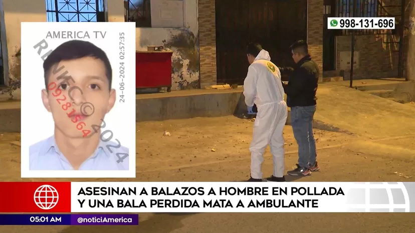 San Juan de Lurigancho: Hombre asesinado en pollada y bala perdida mata a mujer ambulante