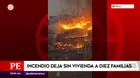 San Juan de Lurigancho: Incendio deja sin vivienda a 10 familias