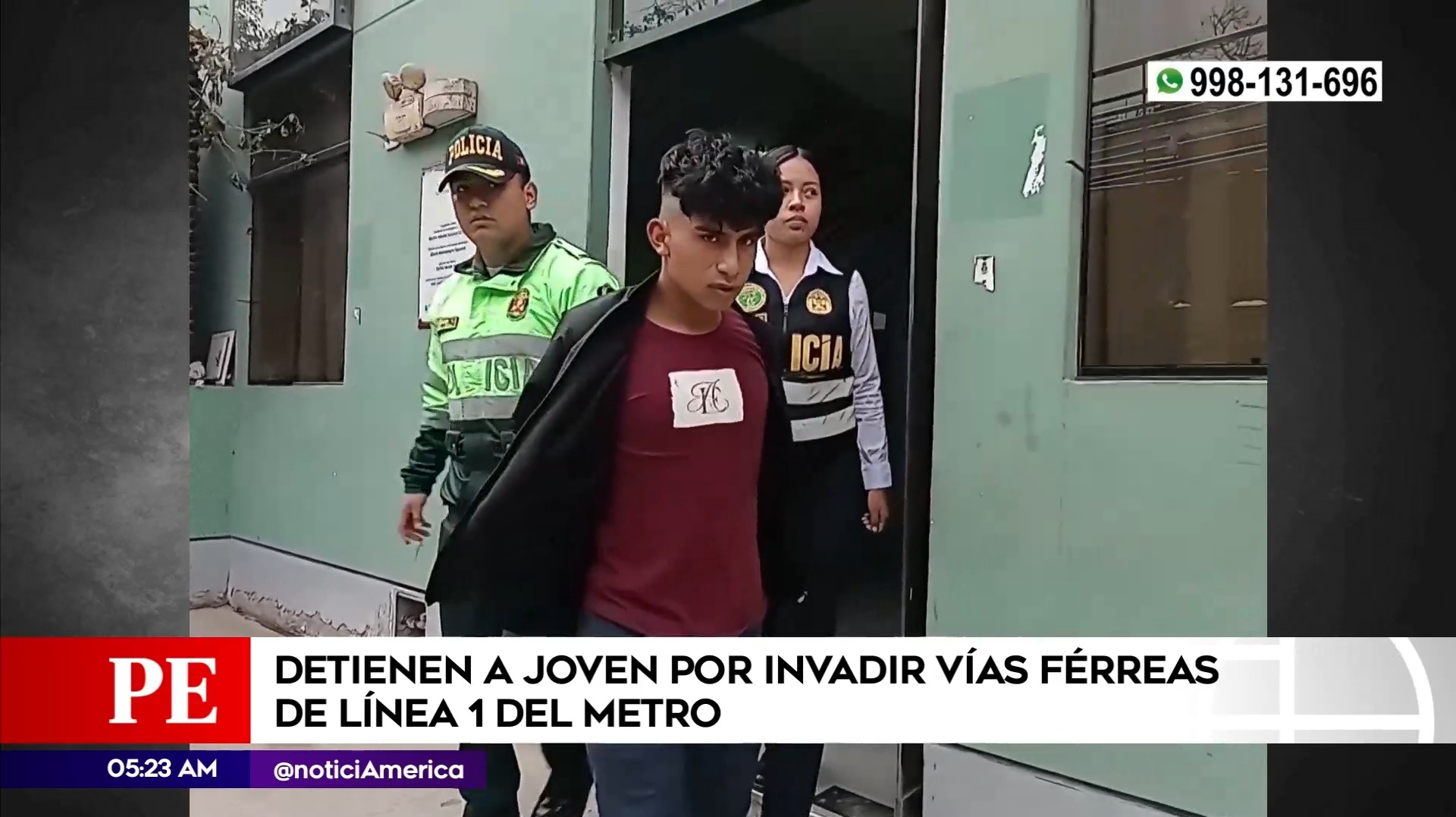 Joven saltó a vías del Metro de Lima en San Juan de Lurigancho. Foto: América Noticias