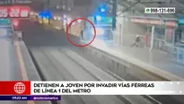 Joven saltó a vías del Metro de Lima en San Juan de Lurigancho. Foto y video: América Noticias