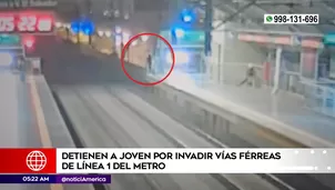 Joven saltó a vías del Metro de Lima en San Juan de Lurigancho. Foto y video: América Noticias