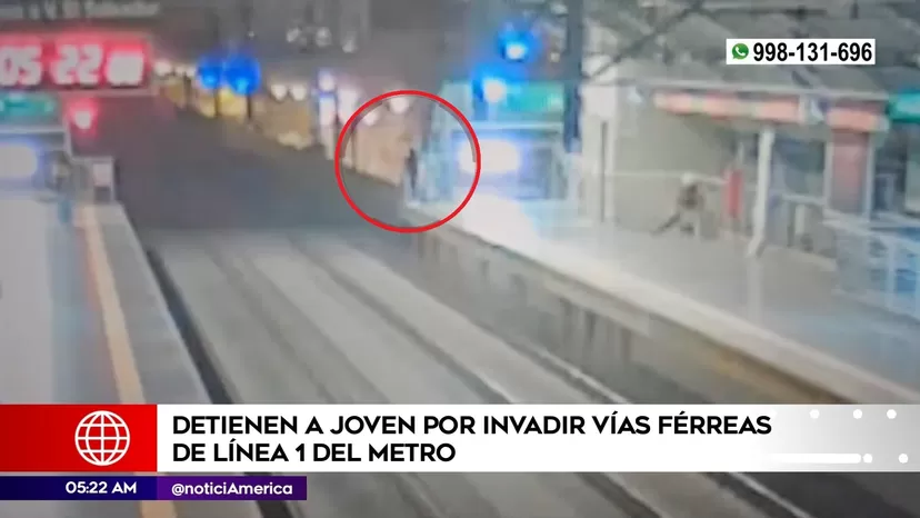 San Juan de Lurigancho: Joven salvó de morir tras saltar a la vía férrea del Metro del Lima