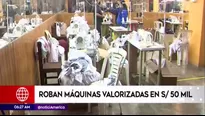 San Juan de Lurigancho: Ladrones roban máquinas valorizadas en S/50 000 en un taller de confección. Video: América