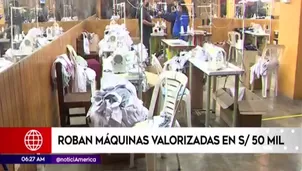 San Juan de Lurigancho: Ladrones roban máquinas valorizadas en S/50 000 en un taller de confección. Video: América