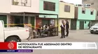 San Juan de Lurigancho: Mototaxista fue asesinado dentro de un restaurante