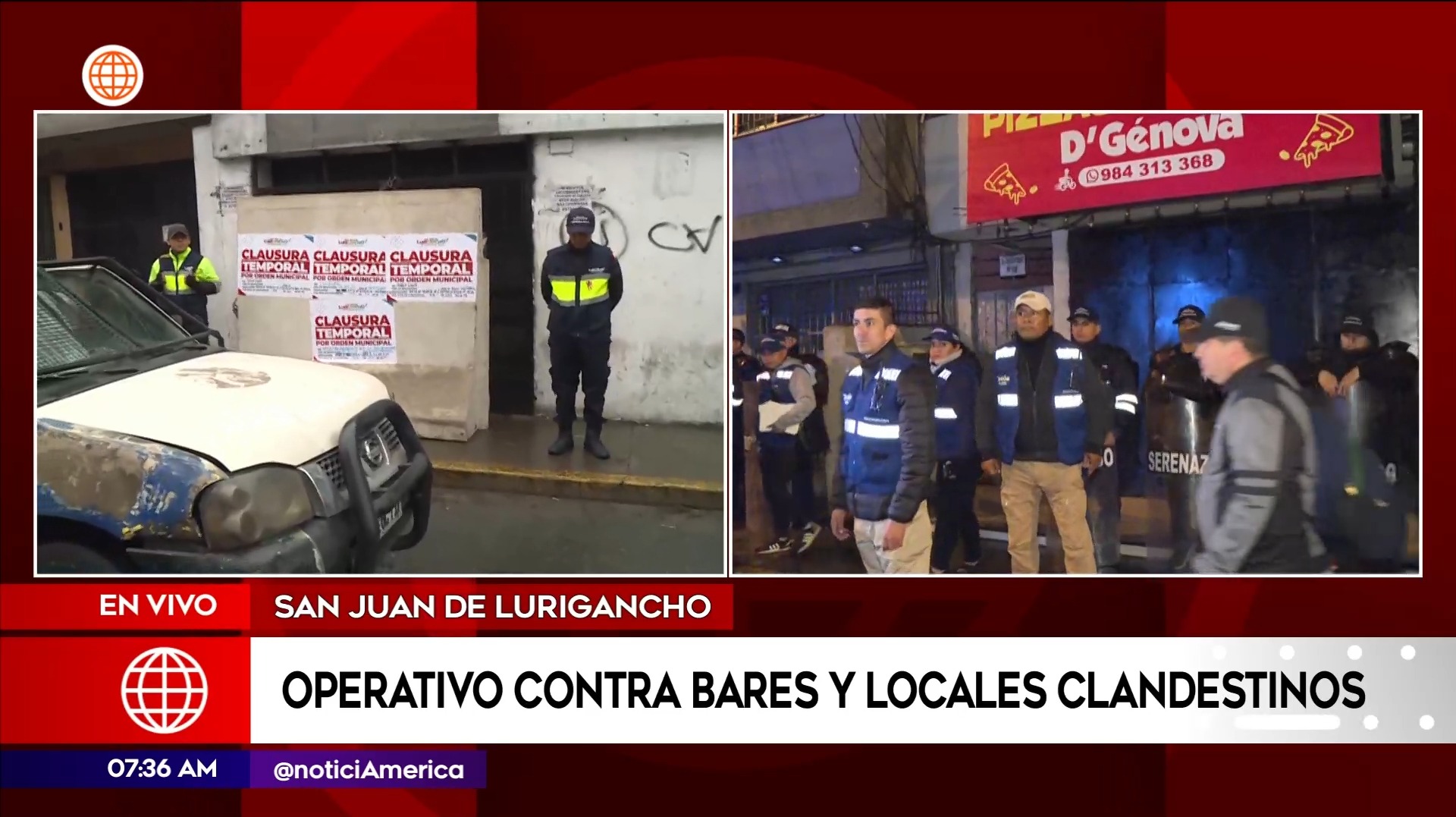 Operativo contra bares y locales clandestinos en San Juan de Lurigancho. Foto: América Noticias