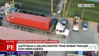 Ocho detenidos tras robo de tráiler con mercadería en San Juan de Lurigancho. Foto y video: América Noticias