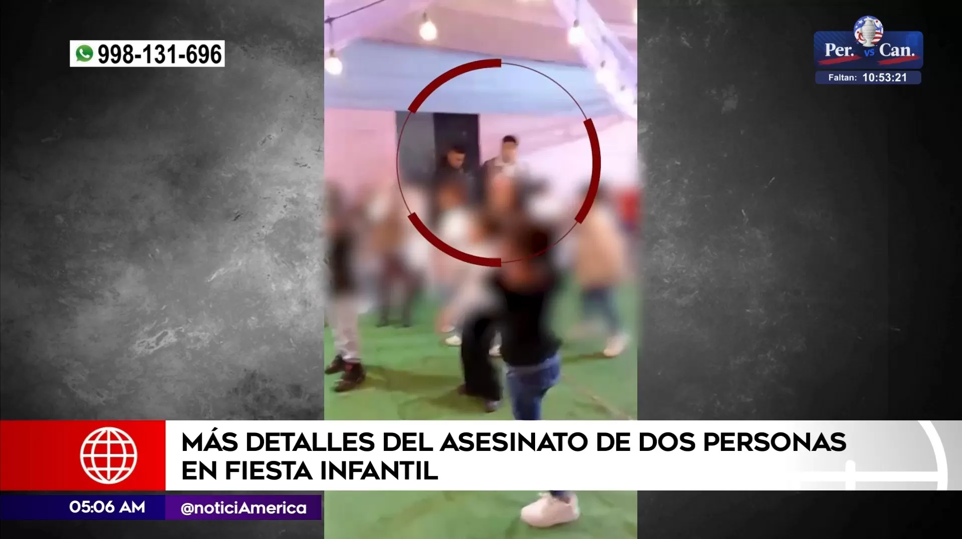 Detalles del asesinato de dos personas en fiesta infantil. Foto: América Noticias