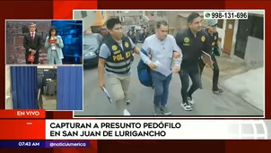 Pedófilo capturado en San Juan de Lurigancho. Foto y video: América Noticias