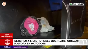 Material fue encontrado a bordo de las mototaxi en la que se desplazaban / Fuente: América Noticias