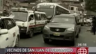 San Juan de Lurigancho: realizaron plantón por abandono de obra