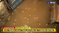 Rotura de tubería matriz. Video: Canal N